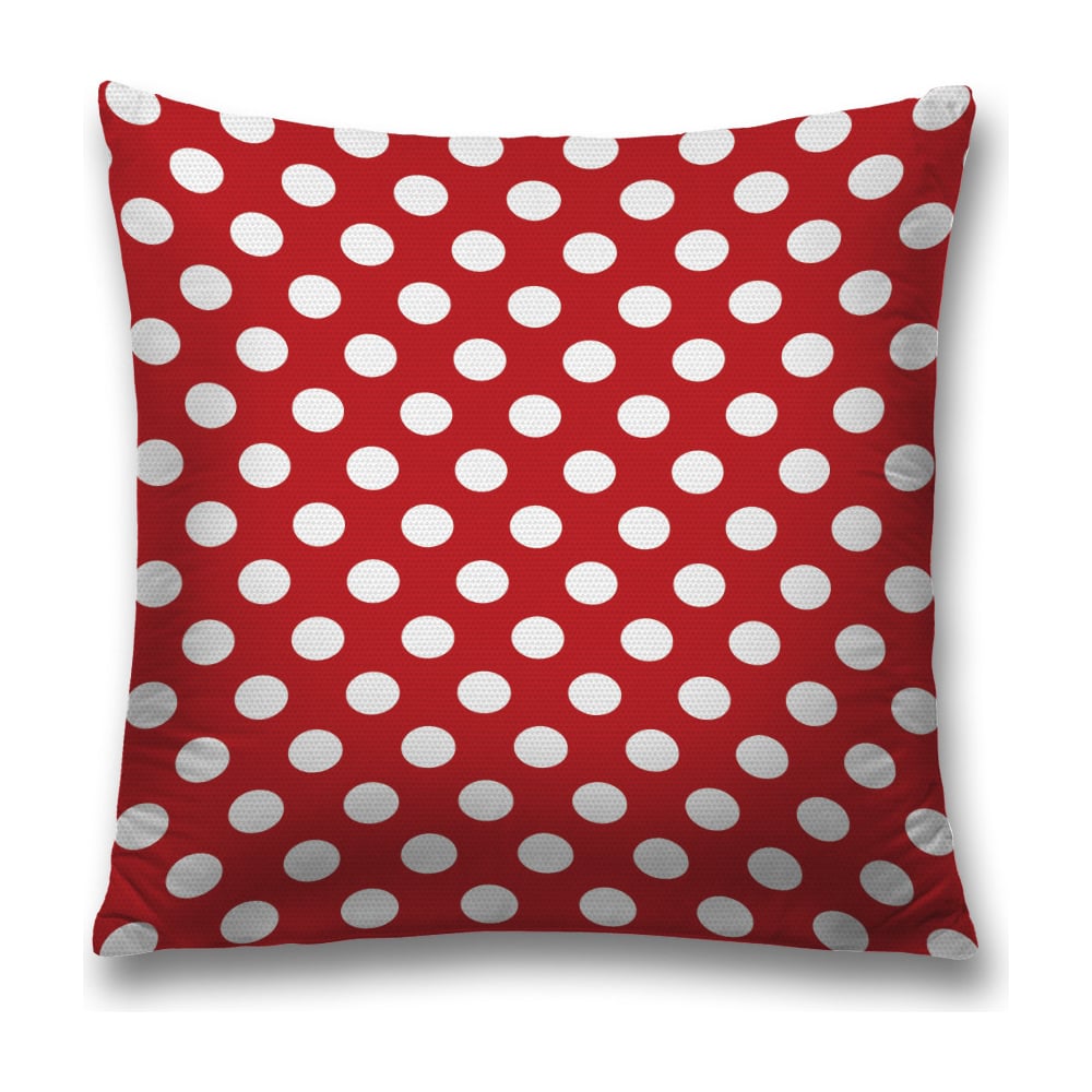 Изображение товара Декоративная наволочка JoyArty sl_34097 45х45 см с молнией красно-белая