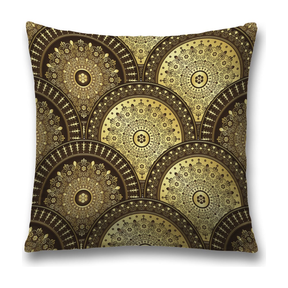 Изображение товара Декоративная наволочка JoyArty 45x45 см полиэстер молния черный желтый светло-коричневый