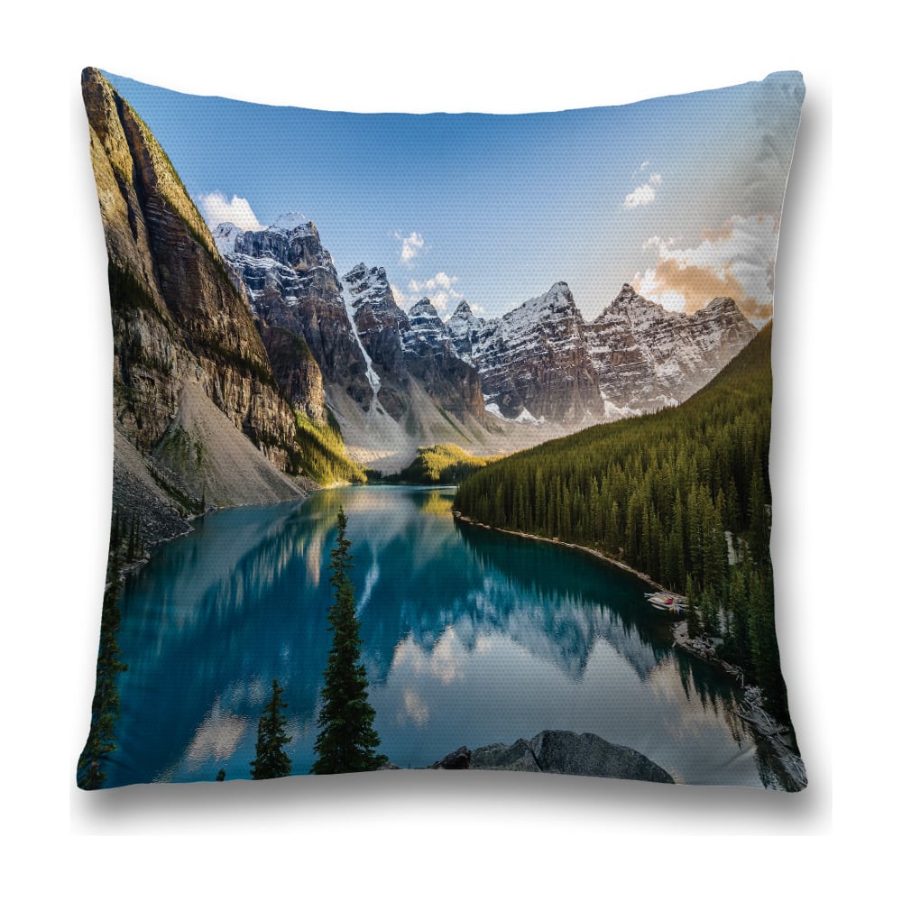 Изображение товара Декоративная наволочка JoyArty 45x45 см синяя и зеленая полиэстер