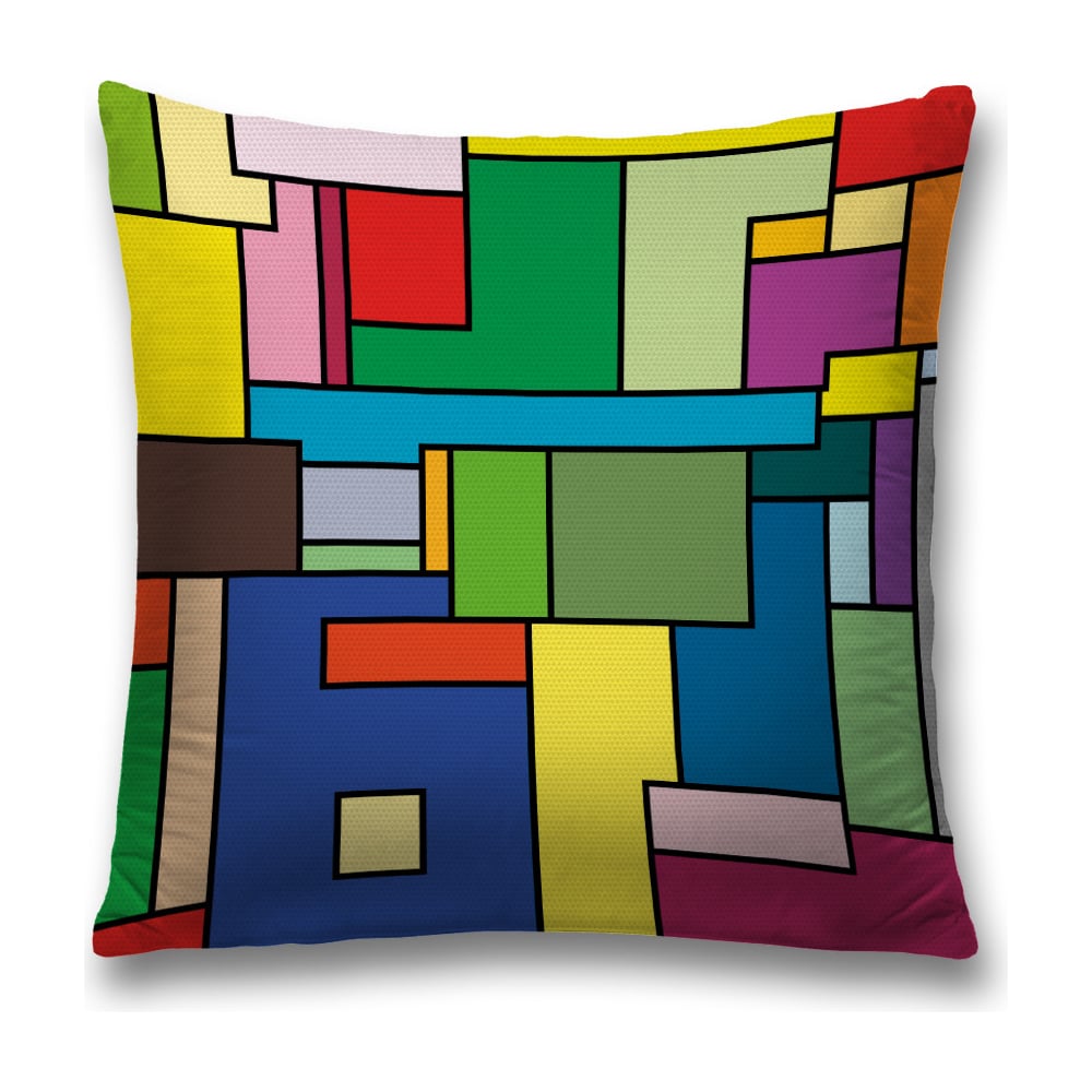 Изображение товара Декоративная наволочка JoyArty 45x45 см из полиэстера с молнией яркие цвета