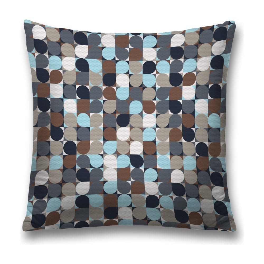 Изображение товара Декоративная наволочка JoyArty 45х45 см с молнией коричневая голубая серая