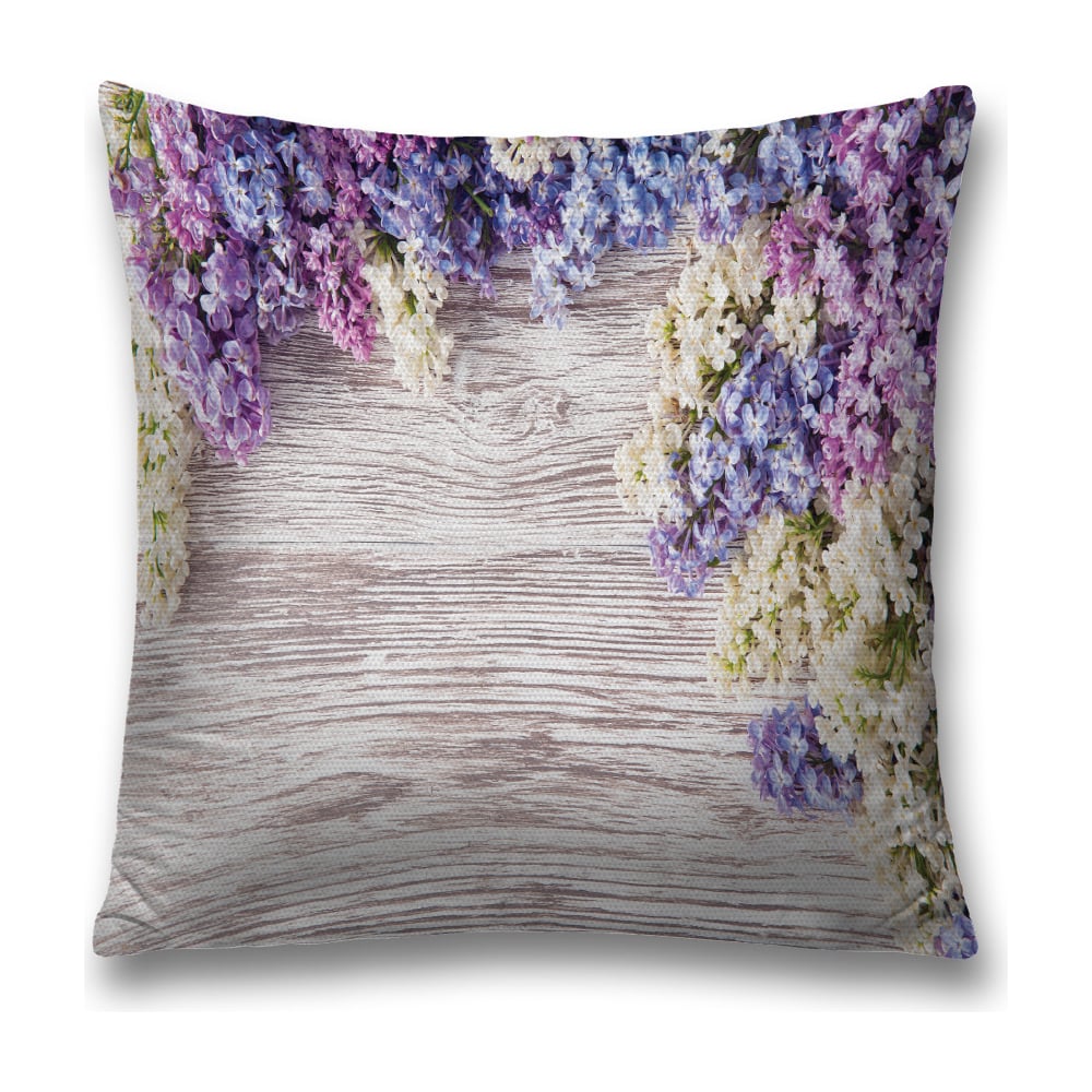 Изображение товара Декоративная наволочка JoyArty 45х45 см полиэстер коричневый фиолетовый