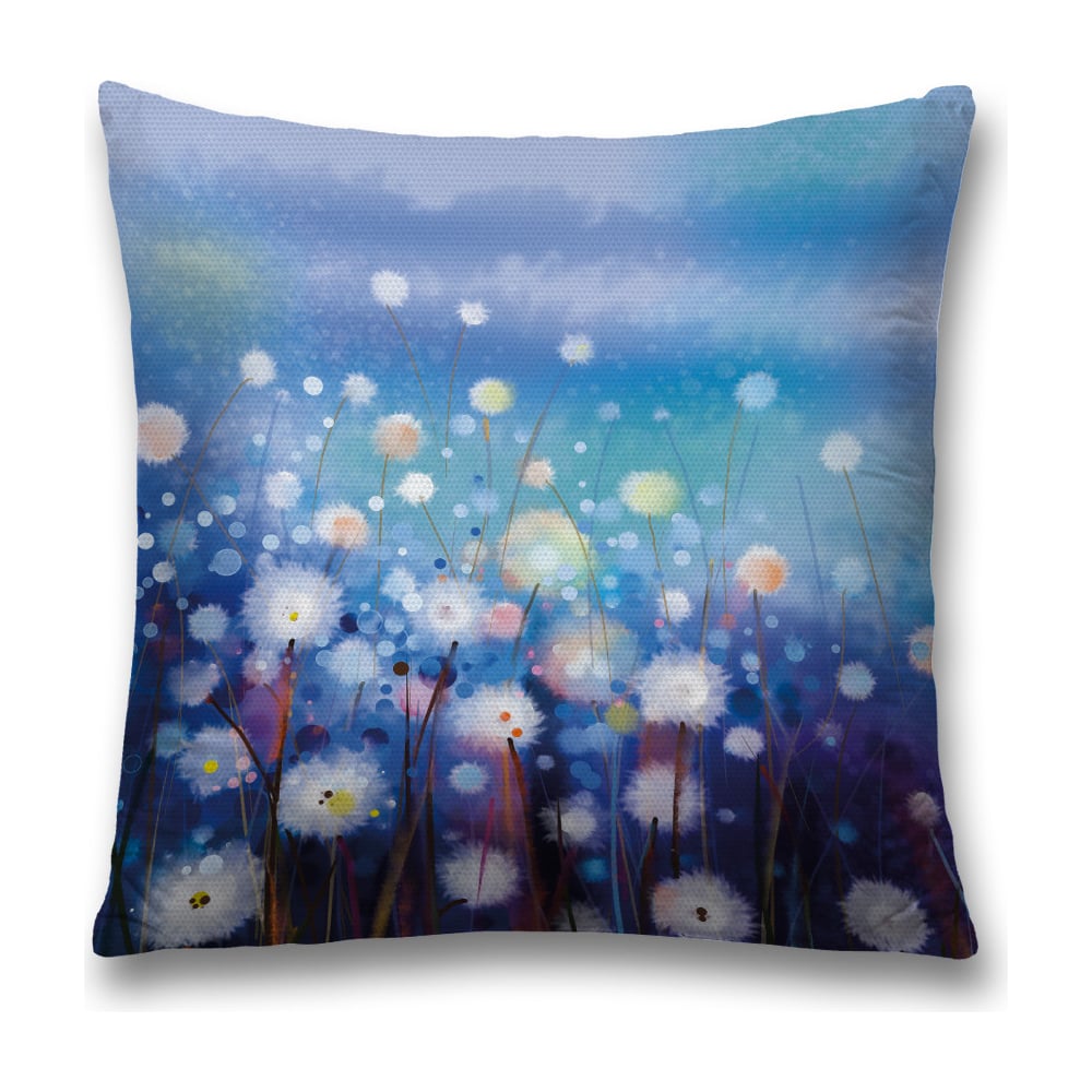 Изображение товара Декоративная наволочка JoyArty 45x45 см полиэстер голубой бирюзовый розовый