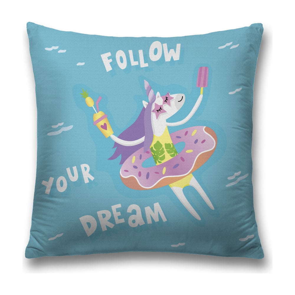 Изображение товара Декоративная наволочка JoyArty sl_60930 45х45 см голубая, розовая, желтая