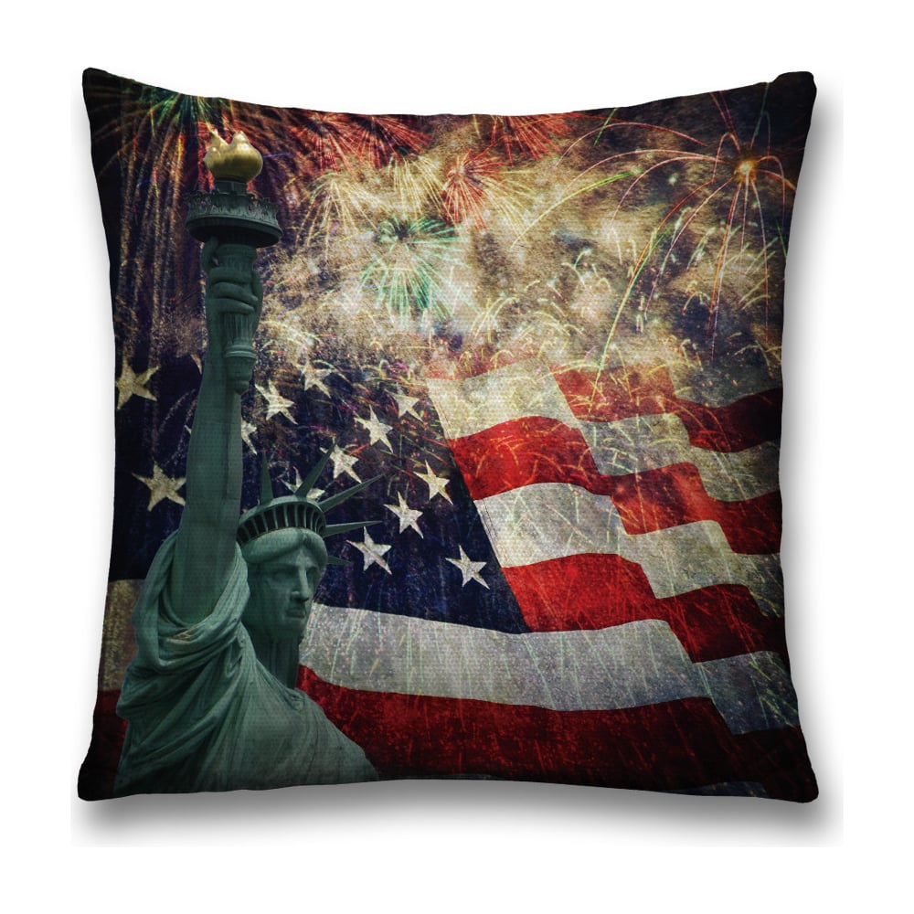 Изображение товара Декоративная наволочка JoyArty sl_20707 синяя и красная 45х45 см