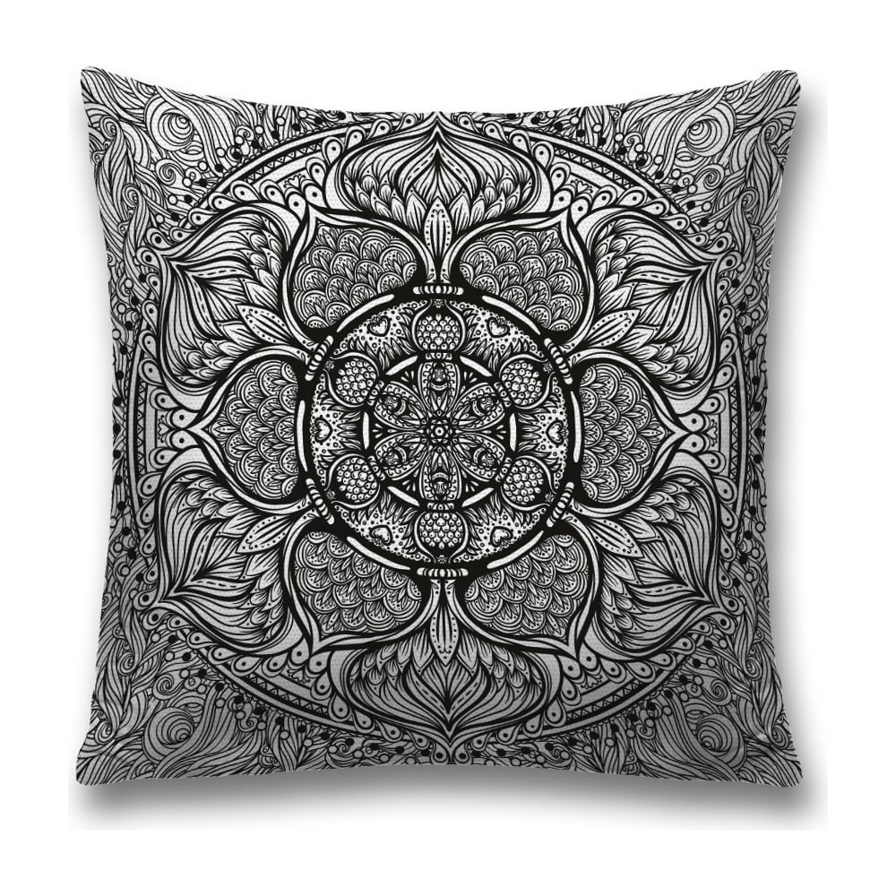 Изображение товара Декоративная наволочка JoyArty 45х45 см полиэстер черный белый молния