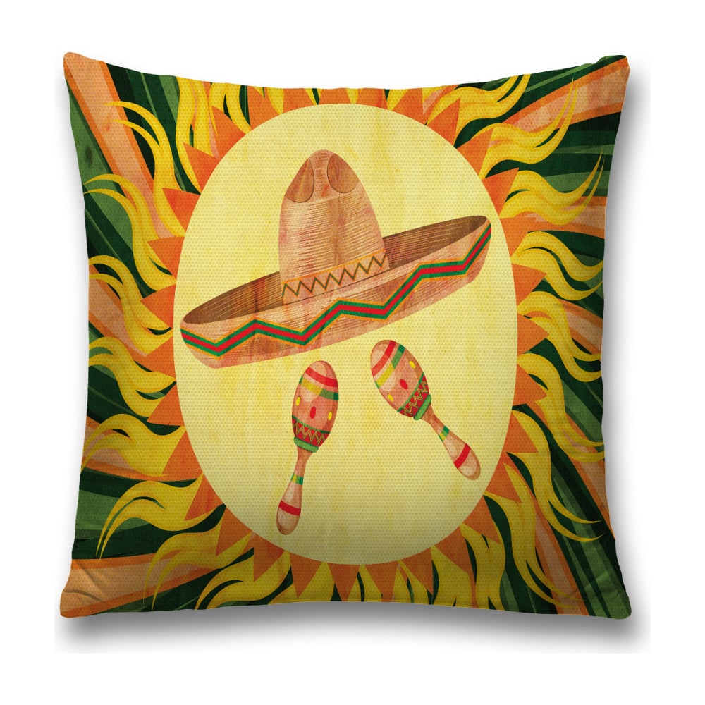 Изображение товара Декоративная наволочка JoyArty 45x45 см яркие цвета молния полиэстер