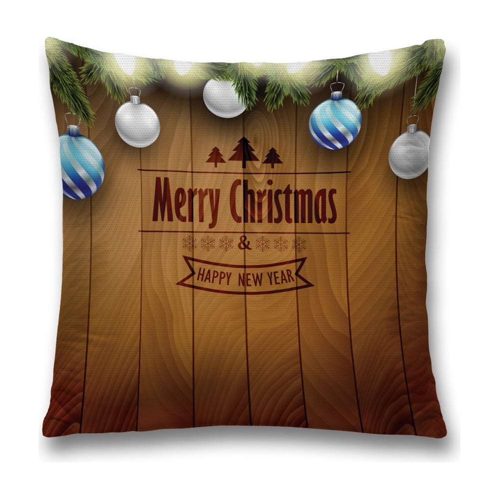 Изображение товара Декоративная наволочка JoyArty 45х45 см полиэстер с молнией коричневый синий