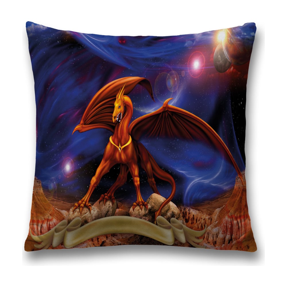 Изображение товара Декоративная наволочка JoyArty 45х45 см яркая фиолетовая голубая оранжевая