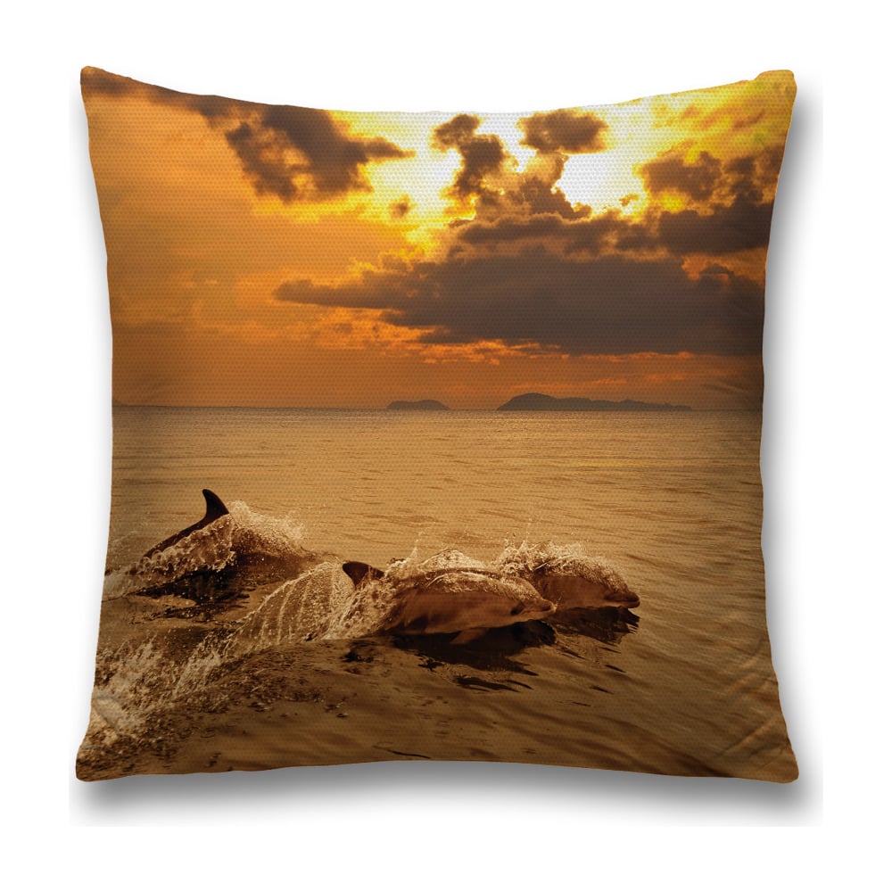 Изображение товара Декоративная наволочка JoyArty 45х45 см коричнево-оранжевая