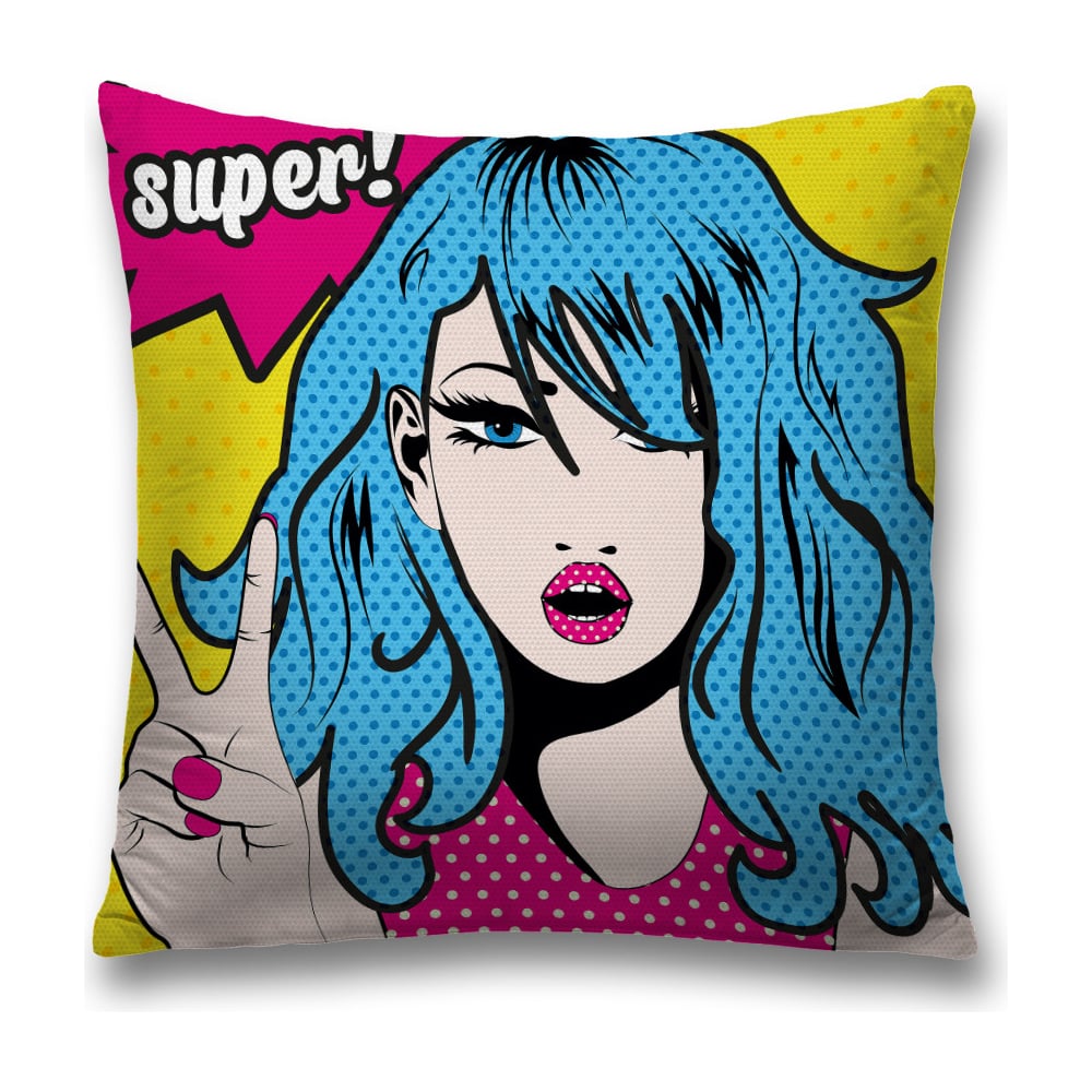 Изображение товара Декоративная наволочка JoyArty sl_21054 желтая, красная, голубая