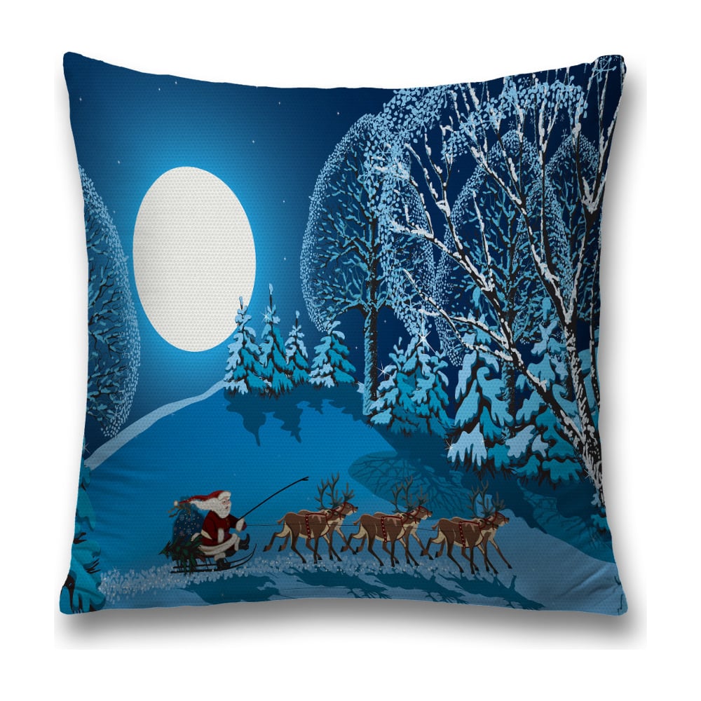 Изображение товара Декоративная наволочка JoyArty sl_19397 45х45 см голубой и коричневый полиэстер