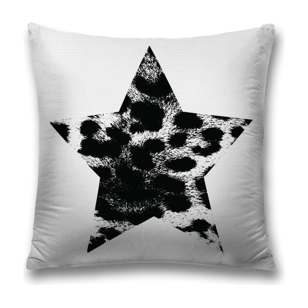 Изображение товара Декоративная наволочка JoyArty 45x45 см из полиэстера с молнией, серый, черный, белый