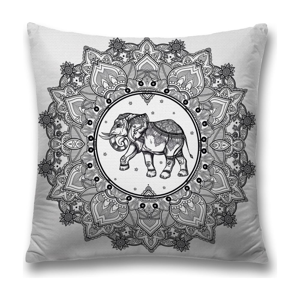 Изображение товара Декоративная наволочка JoyArty sl_35373, 45x45 см, серый, черный, белый