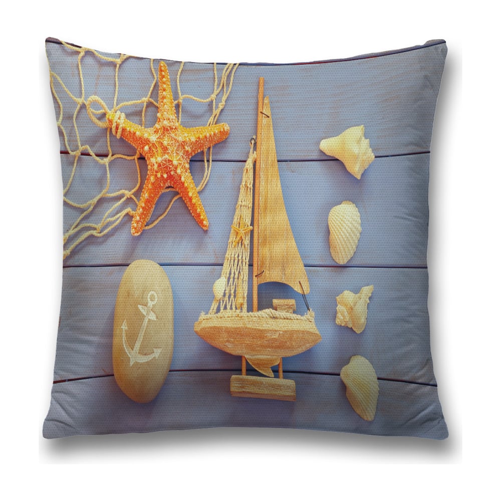 Изображение товара Декоративная наволочка JoyArty sl_19740 45х45 см серый, желтый, оранжевый