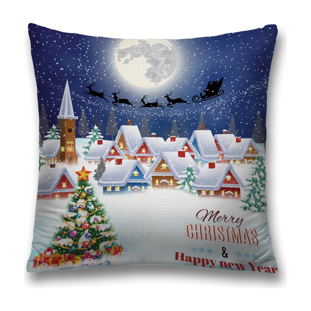 Изображение товара Декоративная наволочка JoyArty sl_20307 45x45 см с молнией синий и белый полиэстер