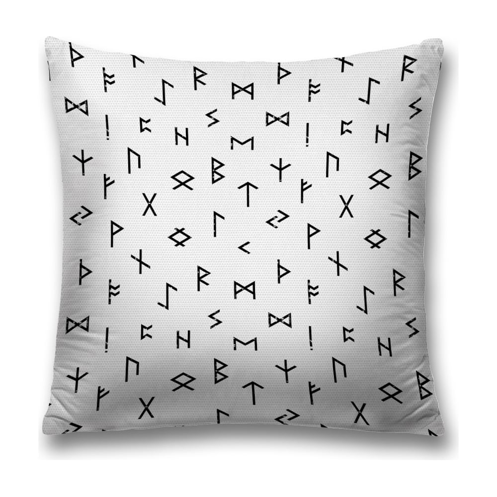 Изображение товара Декоративная наволочка JoyArty 45x45 см с молнией, черный, серый, белый