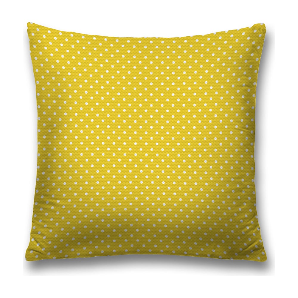 Изображение товара Декоративная наволочка JoyArty 45х45 см желтый горчичный белый полиэстер