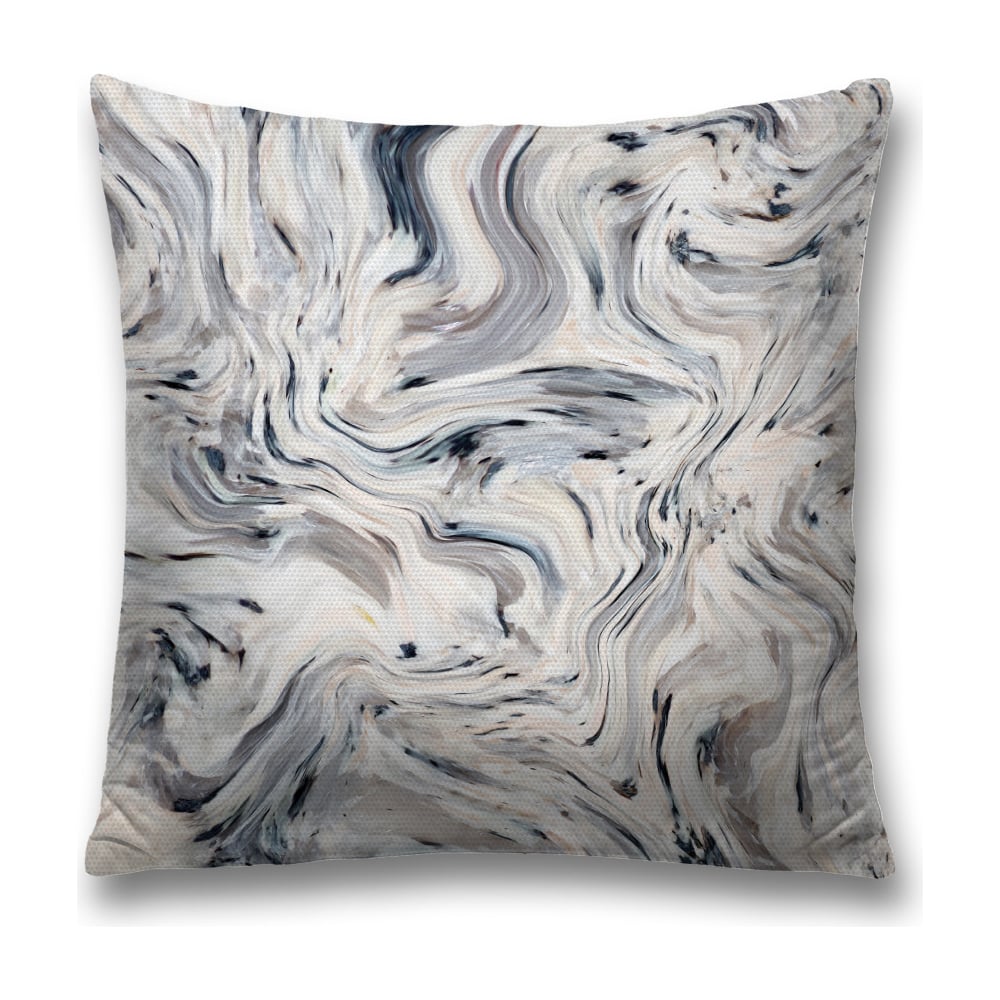 Изображение товара Декоративная наволочка JoyArty 45х45 см полиэстер белый серый молния