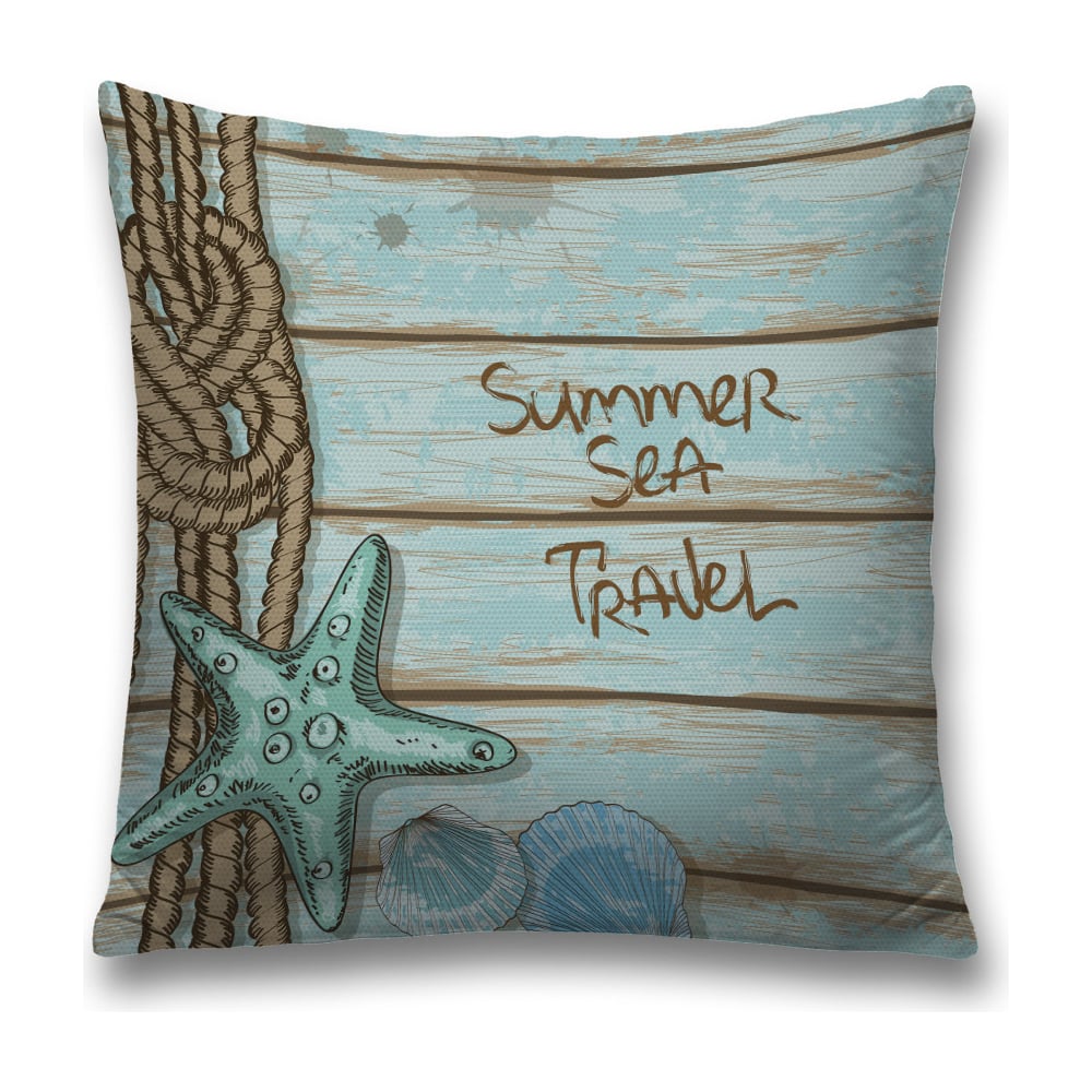 Изображение товара Декоративная наволочка JoyArty sl_35883 голубая, светло-коричневая, серый