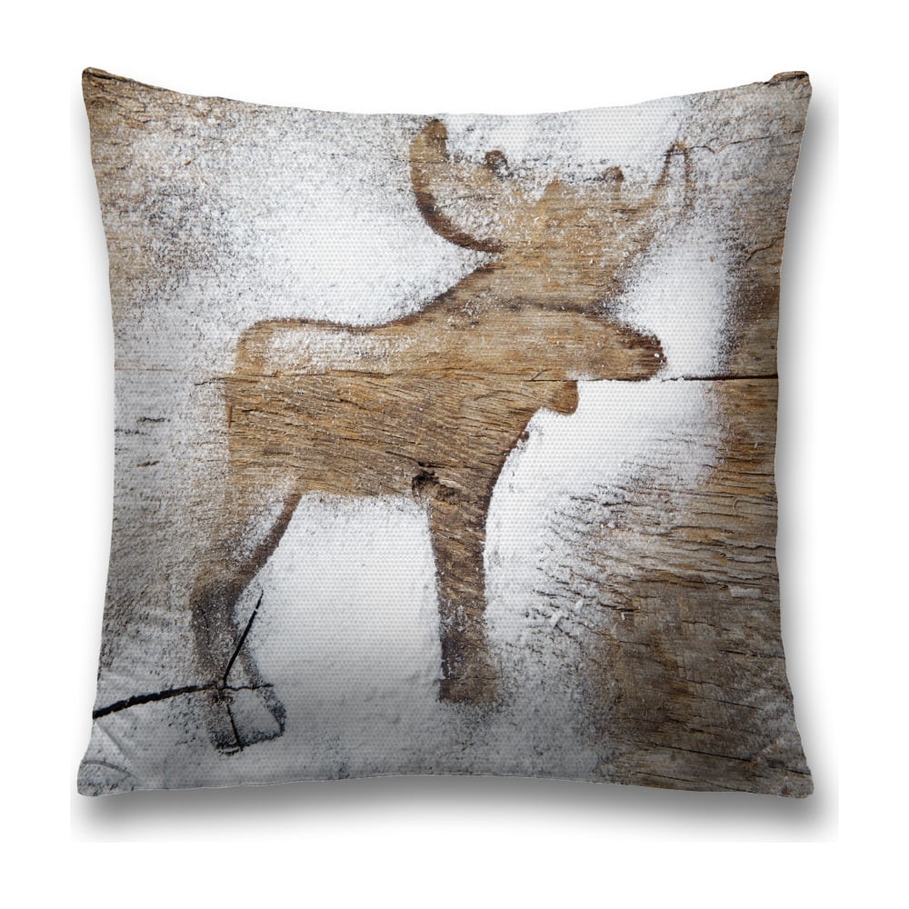 Изображение товара Декоративная наволочка JoyArty 45х45 см полиэстер цвет белый черный коричневый