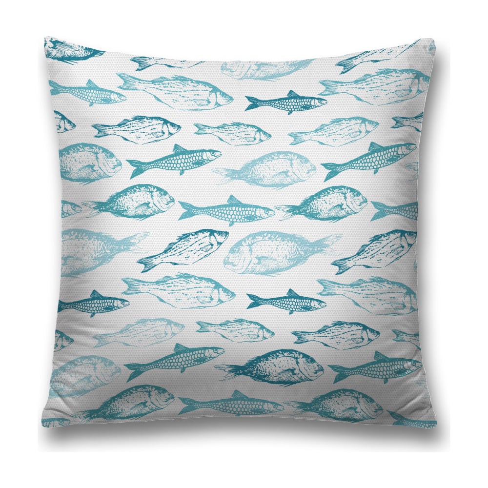 Изображение товара Декоративная наволочка JoyArty 45х45 см , светло-серая бирюзовая белая из полиэстера