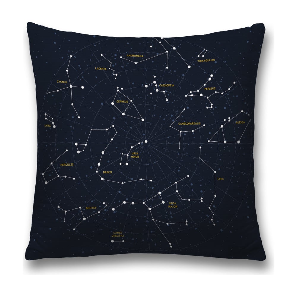 Изображение товара Декоративная наволочка JoyArty 45х45 см полиэстер темно-синий серый белый