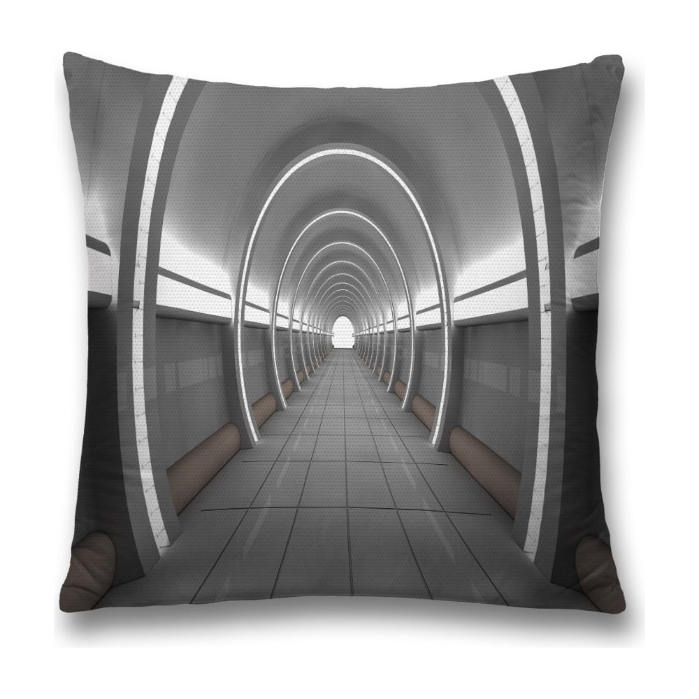 Изображение товара Декоративная наволочка JoyArty 45х45 см серый черный белый полиэстер