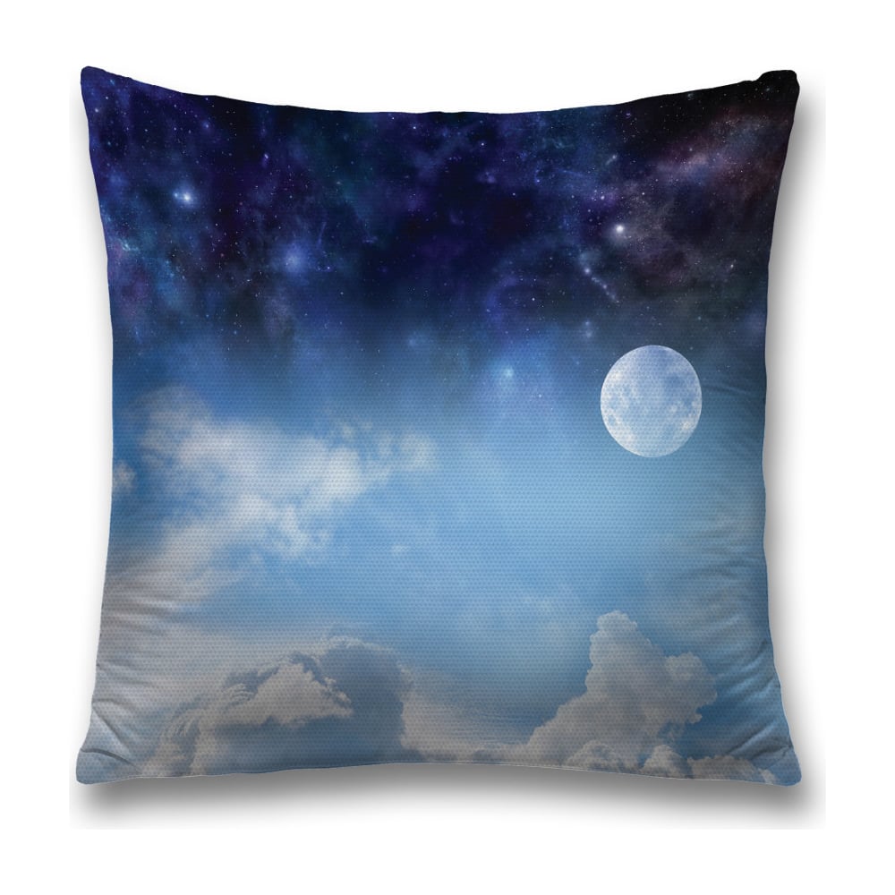 Изображение товара Декоративная наволочка JoyArty 45x45 см с молнией светло-серая, черная, белая