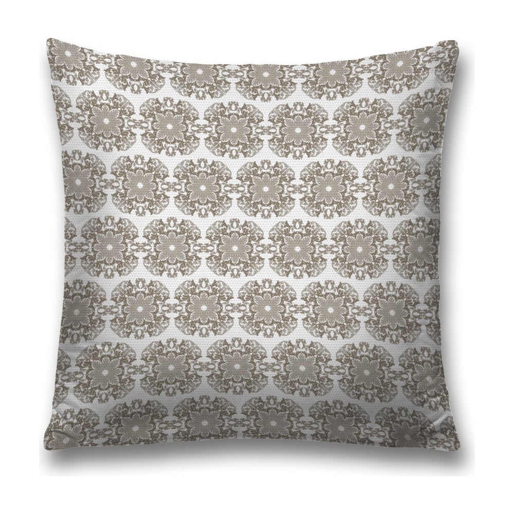 Изображение товара Декоративная наволочка JoyArty 45х45 см из полиэстера, темно-бежевый, белый, серый