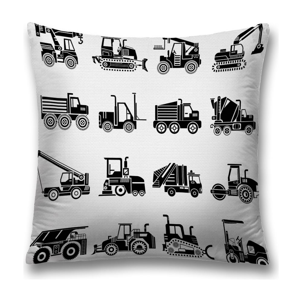 Изображение товара Декоративная наволочка JoyArty 45x45 см серый/черный/белый