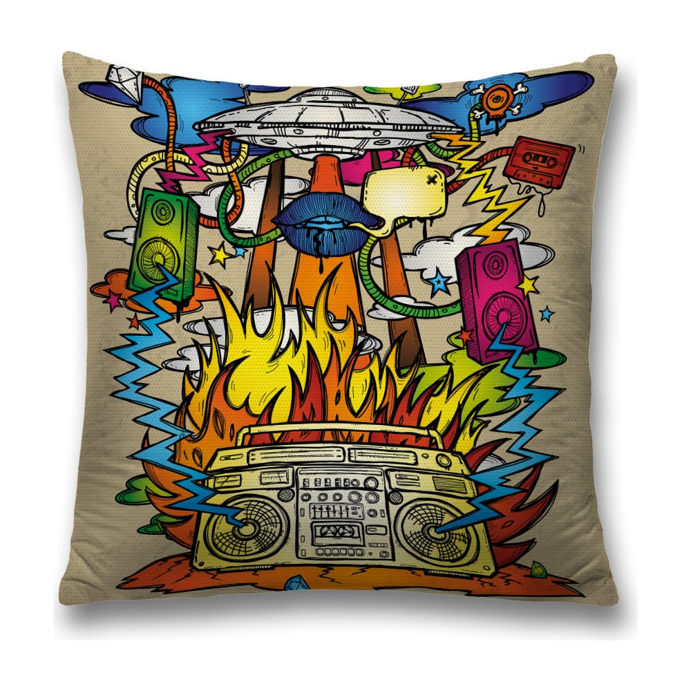 Изображение товара Декоративная наволочка JoyArty 45x45 см с молнией из полиэстера