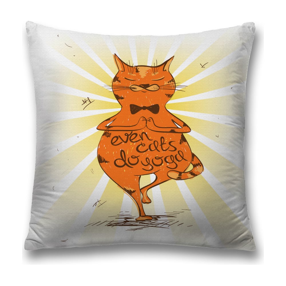 Изображение товара Декоративная наволочка JoyArty 45x45 см яркая дизайн оранжевый и желтый