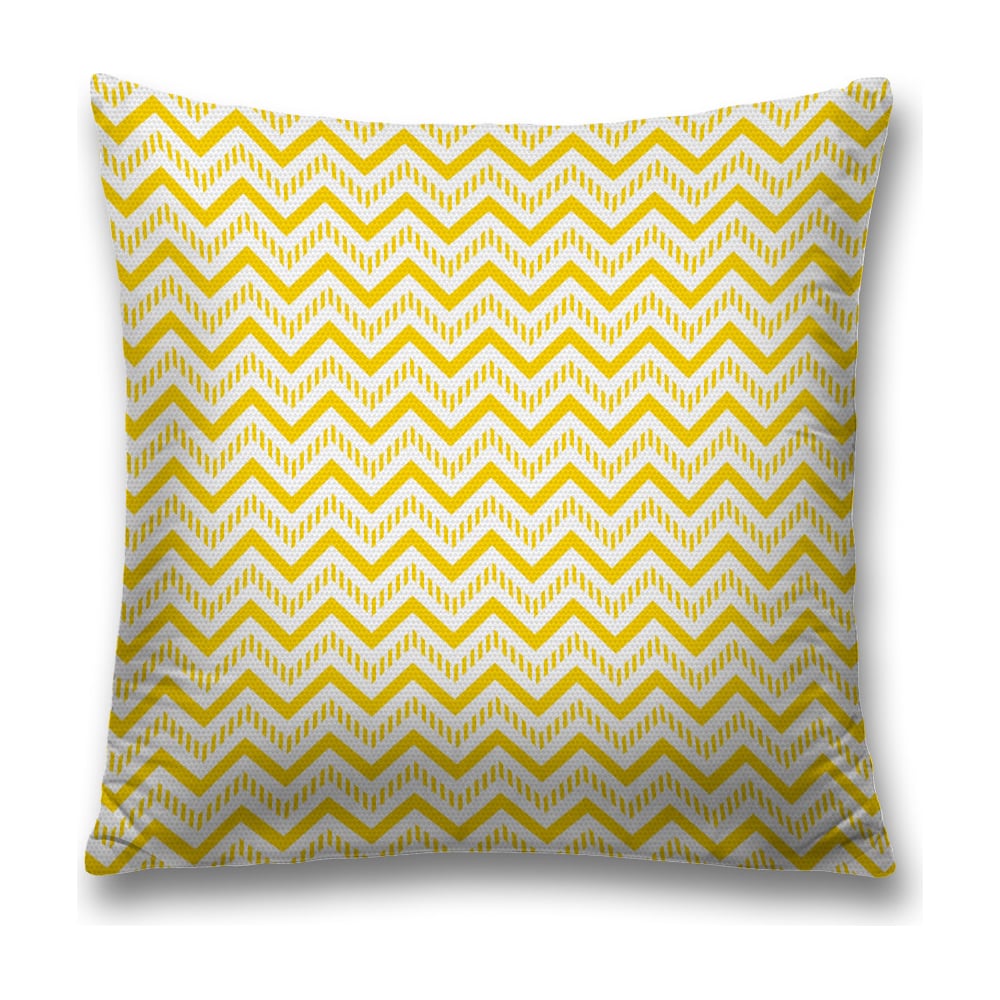 Изображение товара Декоративная наволочка JoyArty 45х45 см желтый белый полиэстер стильная