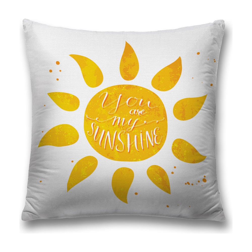 Изображение товара Декоративная наволочка JoyArty 45x45 см оранжевая и белая ткань полиэстер