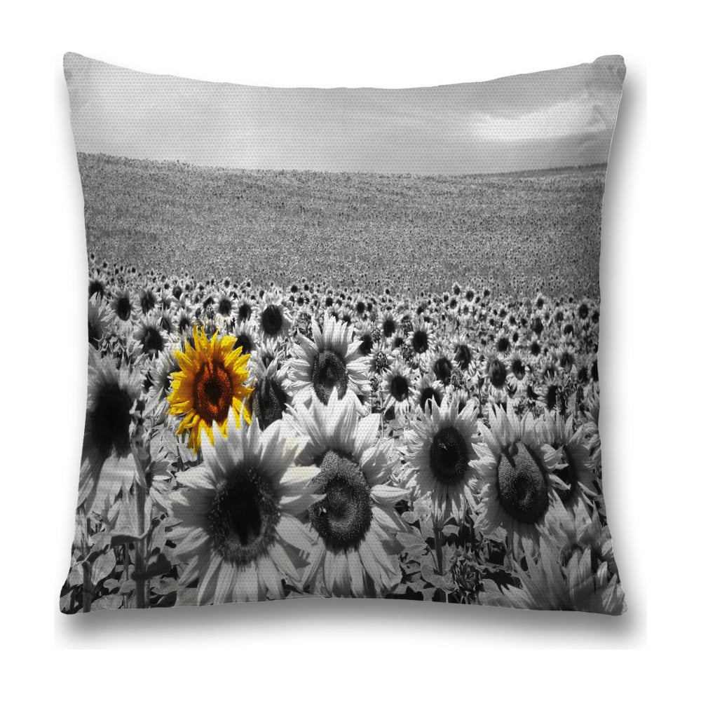 Изображение товара Декоративная наволочка JoyArty размер 45х45 см полиэстер серый желтый