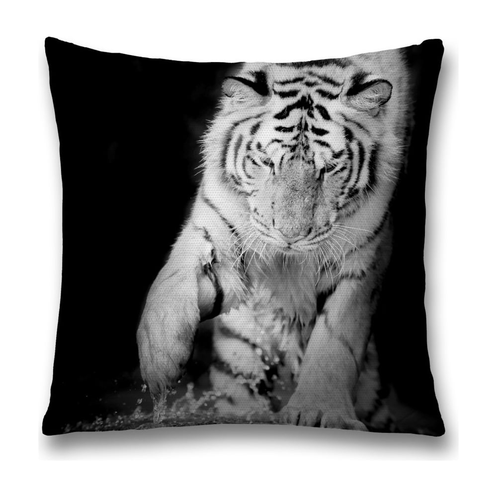 Изображение товара Декоративная наволочка JoyArty 45х45 см полиэстер серый черный белый