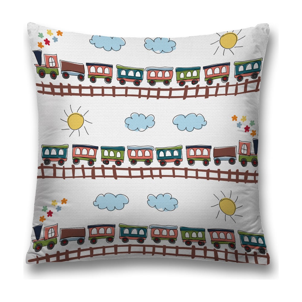 Изображение товара Декоративная наволочка JoyArty 45x45 см зеленый коричневый голубой