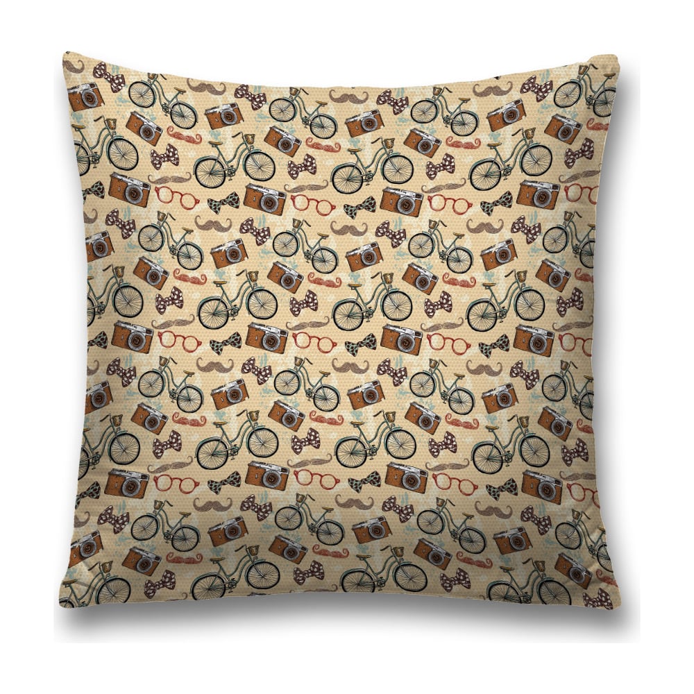 Изображение товара Декоративная наволочка JoyArty 45х45 см из полиэстера с молнией, цвет бежевый, красный, серый