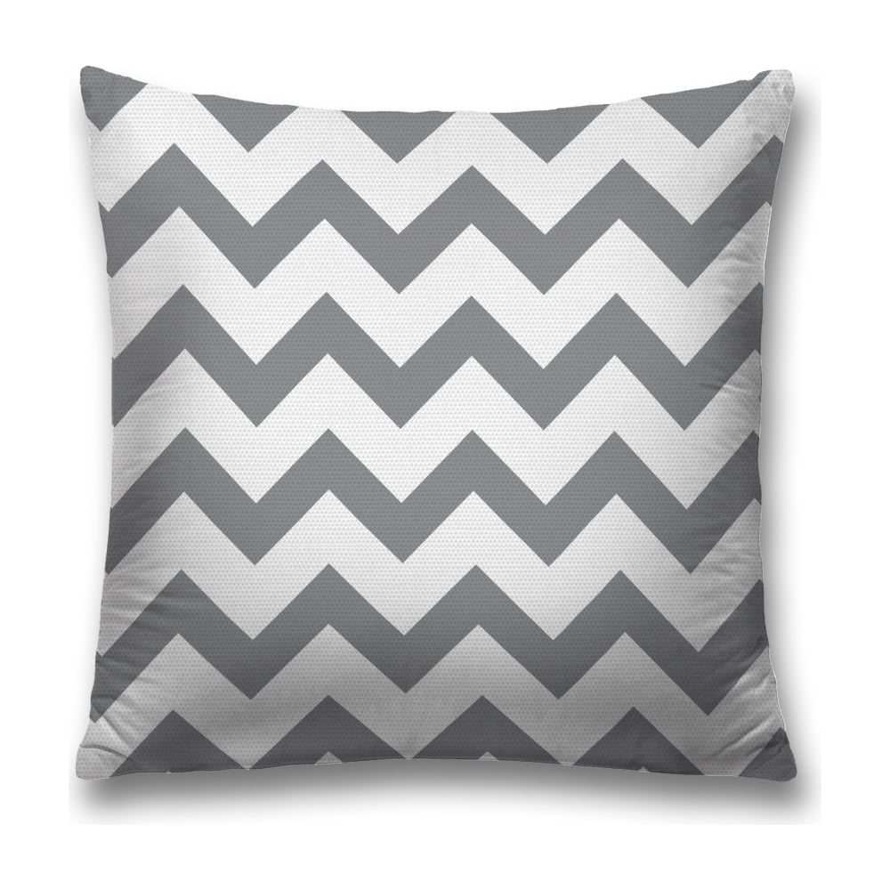 Изображение товара Декоративная наволочка JoyArty 45х45 см с молнией серый и белый материал