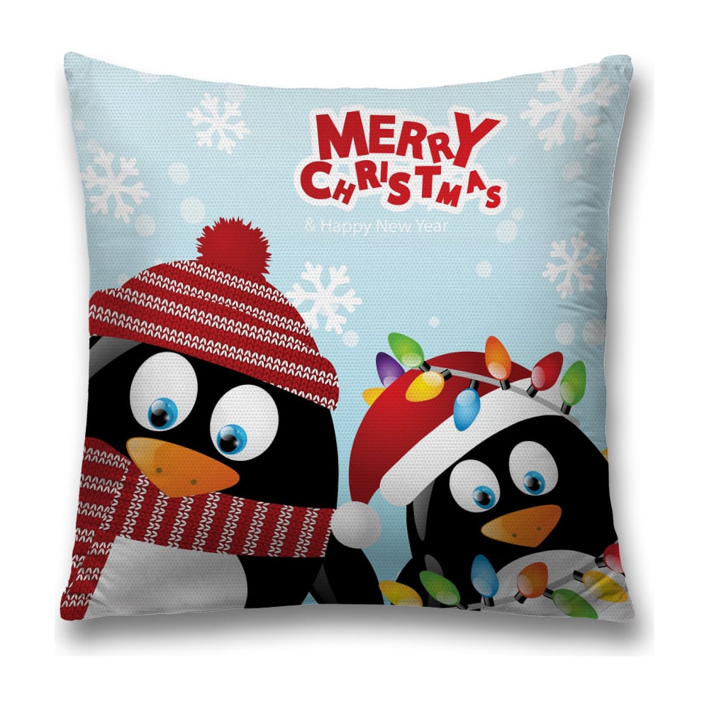 Изображение товара Декоративная наволочка JoyArty 45х45 см полиэстер черный голубой красный