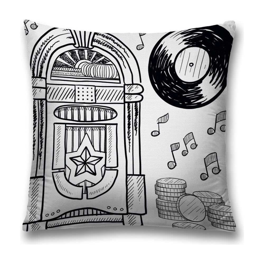 Изображение товара Декоративная наволочка JoyArty sl_34588 45х45 см серый, черный, белый