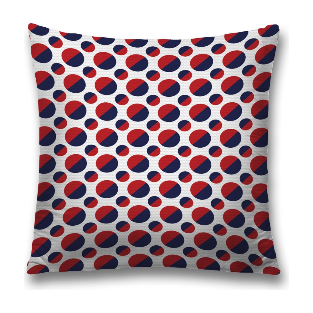 Изображение товара Декоративная наволочка JoyArty 45x45 см, полиэстер, молния, красный и синий