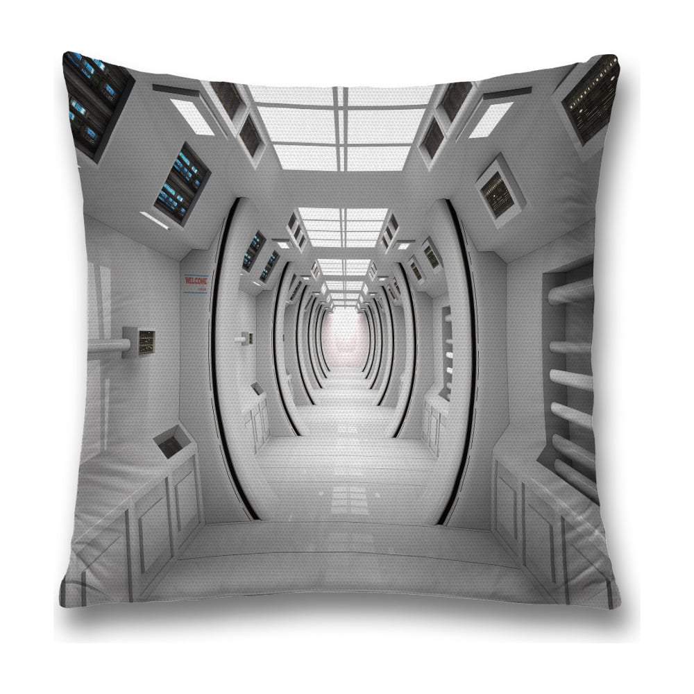 Изображение товара Декоративная наволочка JoyArty 45х45 см серо-белая с молнией из полиэстера