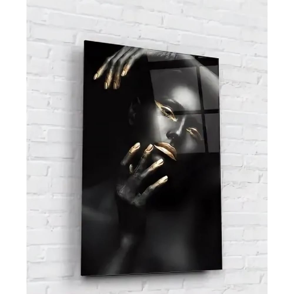 картина на стекле золотая девушка 60x80 см Картина на стекле ARTABOSKO