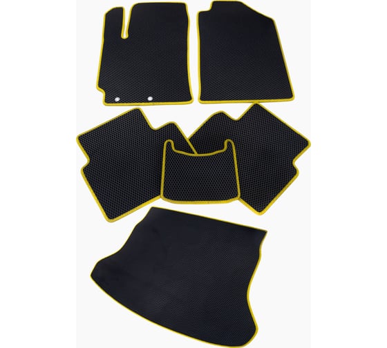 Изображение товара Коврики Vicecar ЕВА в салон и багажник для Lada Priora 2007-2018 хэчбек SB49005X_желт