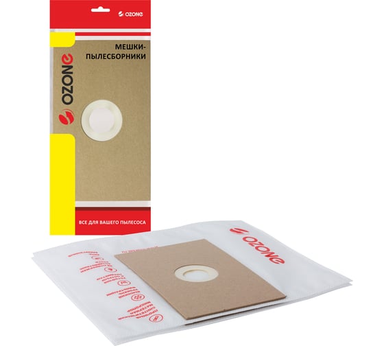 Изображение товара Мешки-пылесборники универсальные для пылесосов (2 шт; фланец 120x190 мм) OZONE XS-UN02