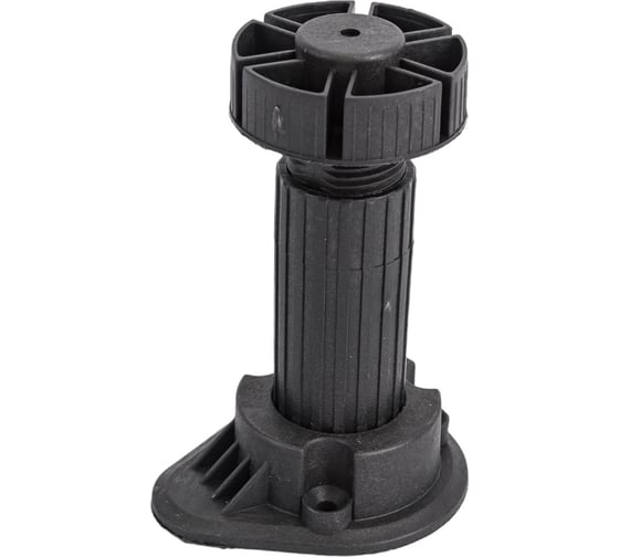 Изображение товара Мебельная опора с клипсой Левша регулируемая, 100 мм, 4 шт., черный У8-8629