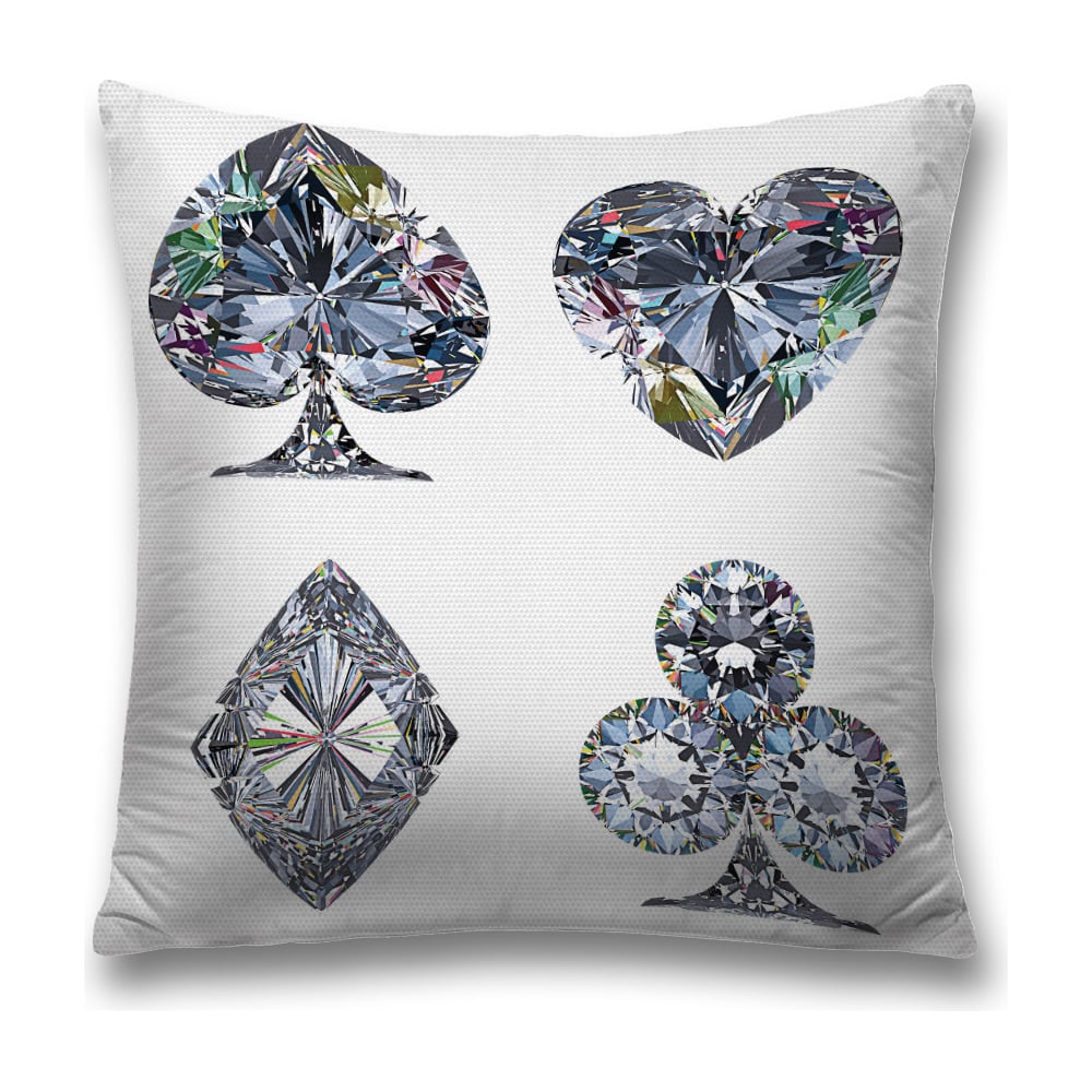 Изображение товара Декоративная наволочка JoyArty 45x45 см из полиэстера с молнией серебристо-голубая