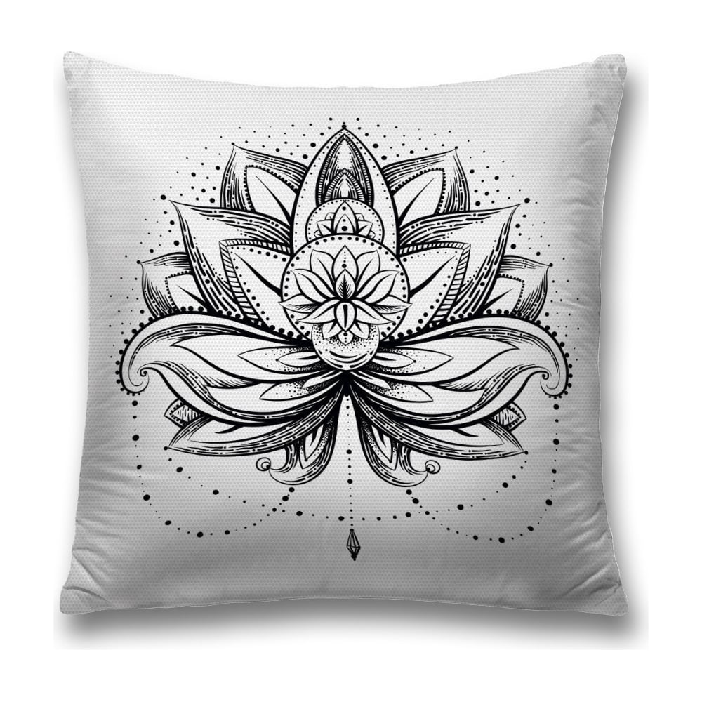 Изображение товара Декоративная наволочка JoyArty 45х45 см серый, черный, белый мягкий полиэстер